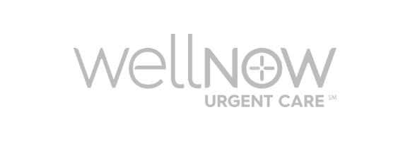 Gray WellNow Urgent Care logo Grey