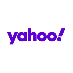 Yahoo logo in a white circle